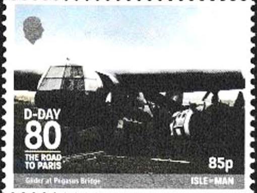 12 12. Großbritannien – Isle of Man - 2 Einzelmarken aus 10-wertiger Serie „80 Jahre D-Day“, Mi.-Nr. 3139-48, Beispielabbildung: Mi.-Nr.3139 Airspeed A.S. Horsa Mk.II