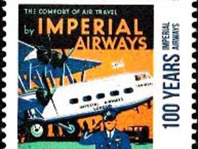 13 13. Großbritannien – Isle of Man - 6-wertige Serie „Luftfahrtjubiläen“, Mi.-Nr. 3155-60, Beispielabbildung: Mi.-Nr. 3155 100 Jahre Imperial Airways, Handley Page H.P.42E „Hannibal“ von Imperial Airways