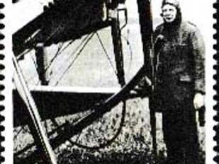 09 Gibraltar - Einzelmarke aus 6-wertiger Serie „150. Geburtstag von Winston Churchill“, Mi.-Nr. 2152 Royal Aircraft Factory B.E.2a, Winston Churchill in (Co-)Pilotenmontur